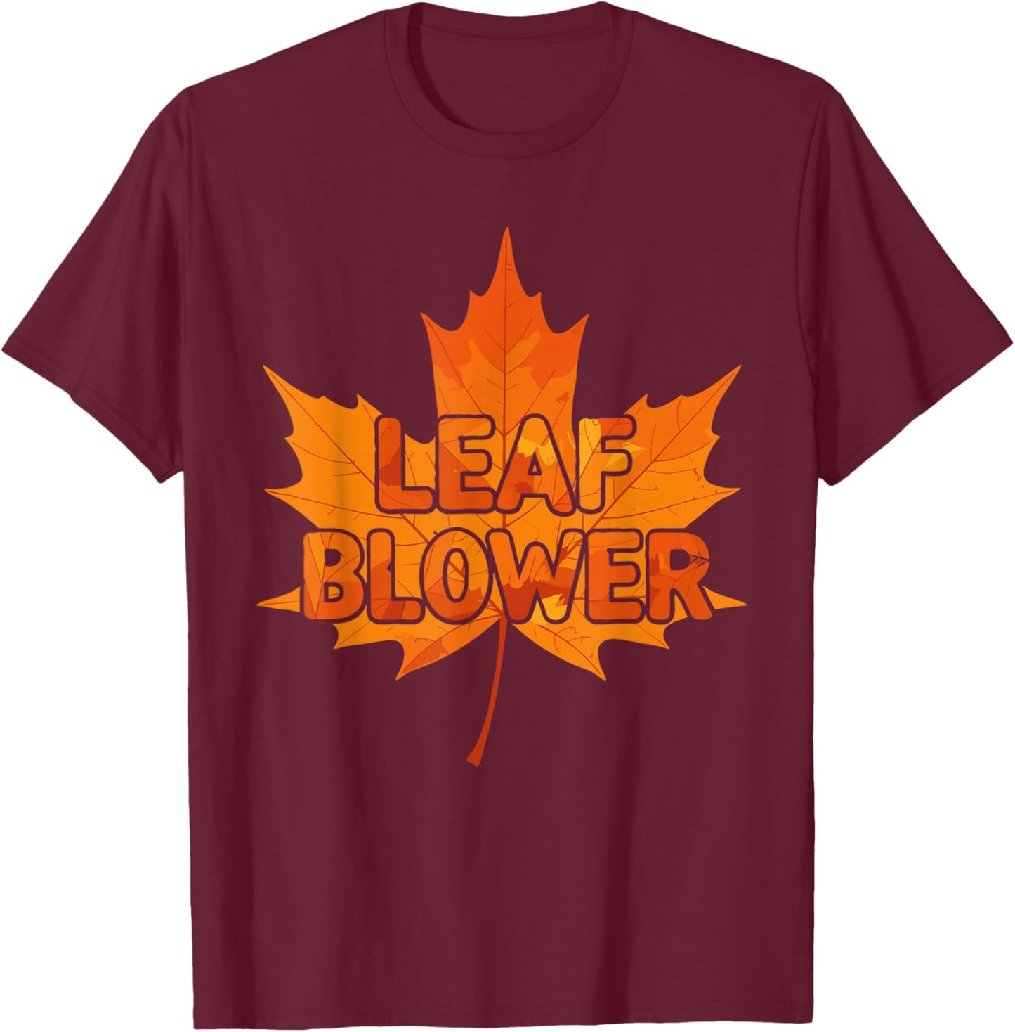 Leaf Blower Autumn Funny Halloween Matching Couples Costume T-Shirt - T-Shirt | Maroon