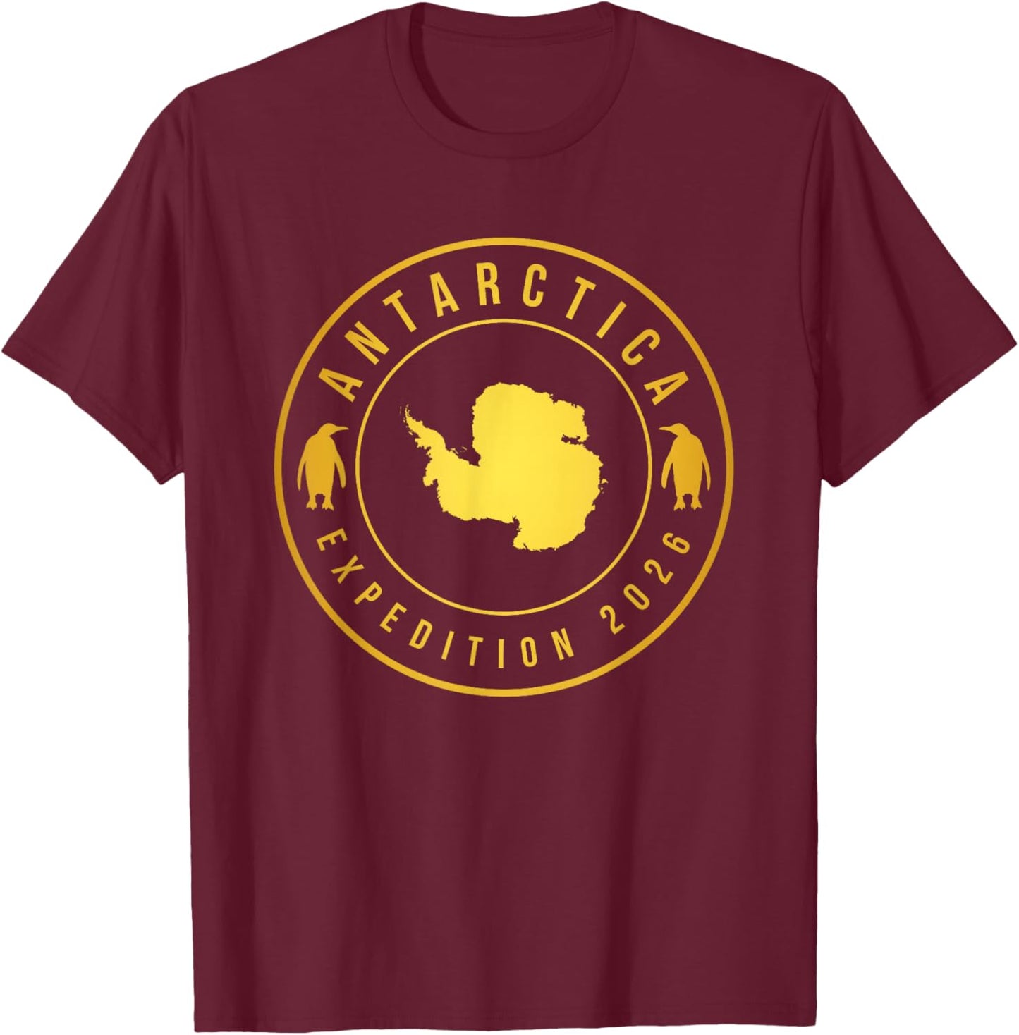 Antarctica Expedition 2026 - Retro Souvenir T-Shirt - T-Shirt | Maroon