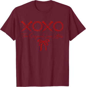 XOXO The Original Love Letters Christian Valentine’s Day T-Shirt - T-Shirt | Maroon