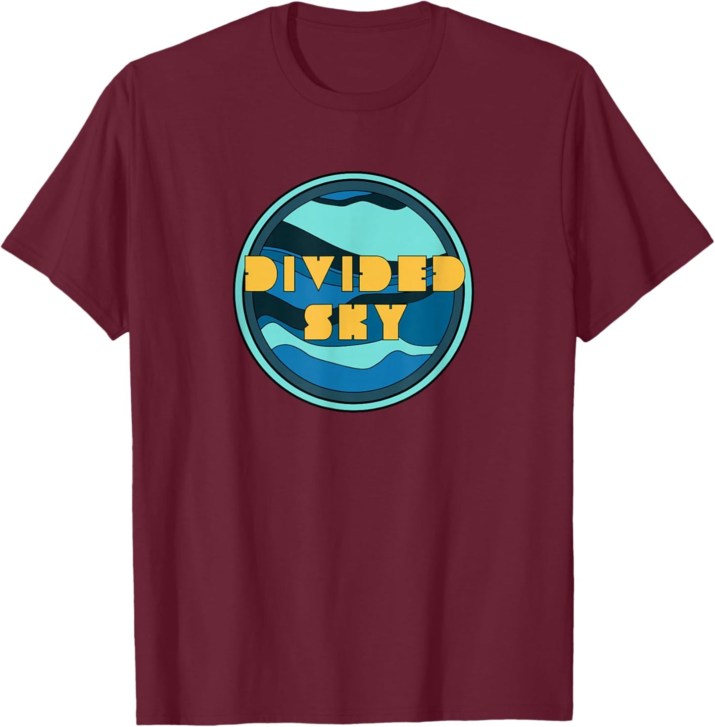 Divided Sky l Music-Inspired Artwork T-Shirt - T-Shirt | Maroon