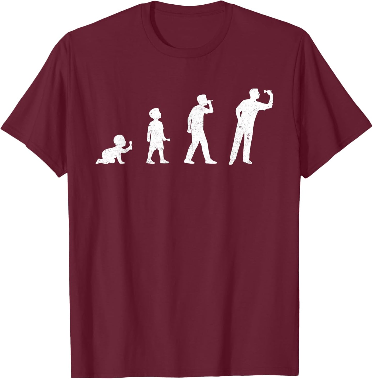 Funny Darts Evolution Dart Player Darts Lover T-Shirt - T-Shirt | Maroon