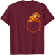Baby Monkey Punch Orange Pocket T-Shirt - T-Shirt | Maroon