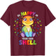 Be Happy in Your Own Shell Kids Autism Awareness Turtle T-Shirt - T-Shirt | Maroon