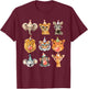 Cute Party Animals Birthday Wildlife Zoo Boys Girls Kids T-Shirt - T-Shirt | Maroon