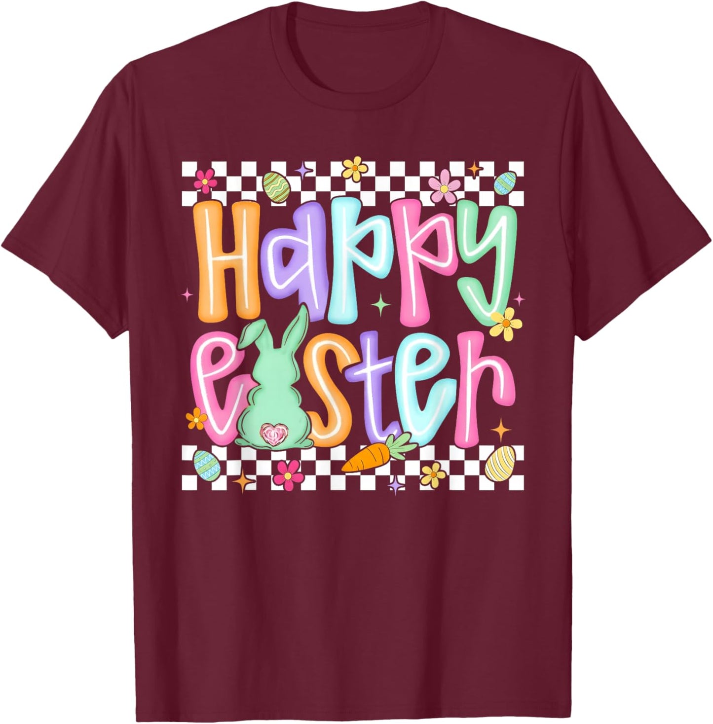 Preppy Women Girls Kids T-Shirt - T-Shirt | Maroon