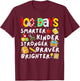 100th Day of School Smarter Kinder Braver for Kids Teachers T-Shirt - T-Shirt | Maroon