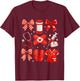 Nurse Valentines Cute Coquette Nursing T-Shirt - T-Shirt | Maroon