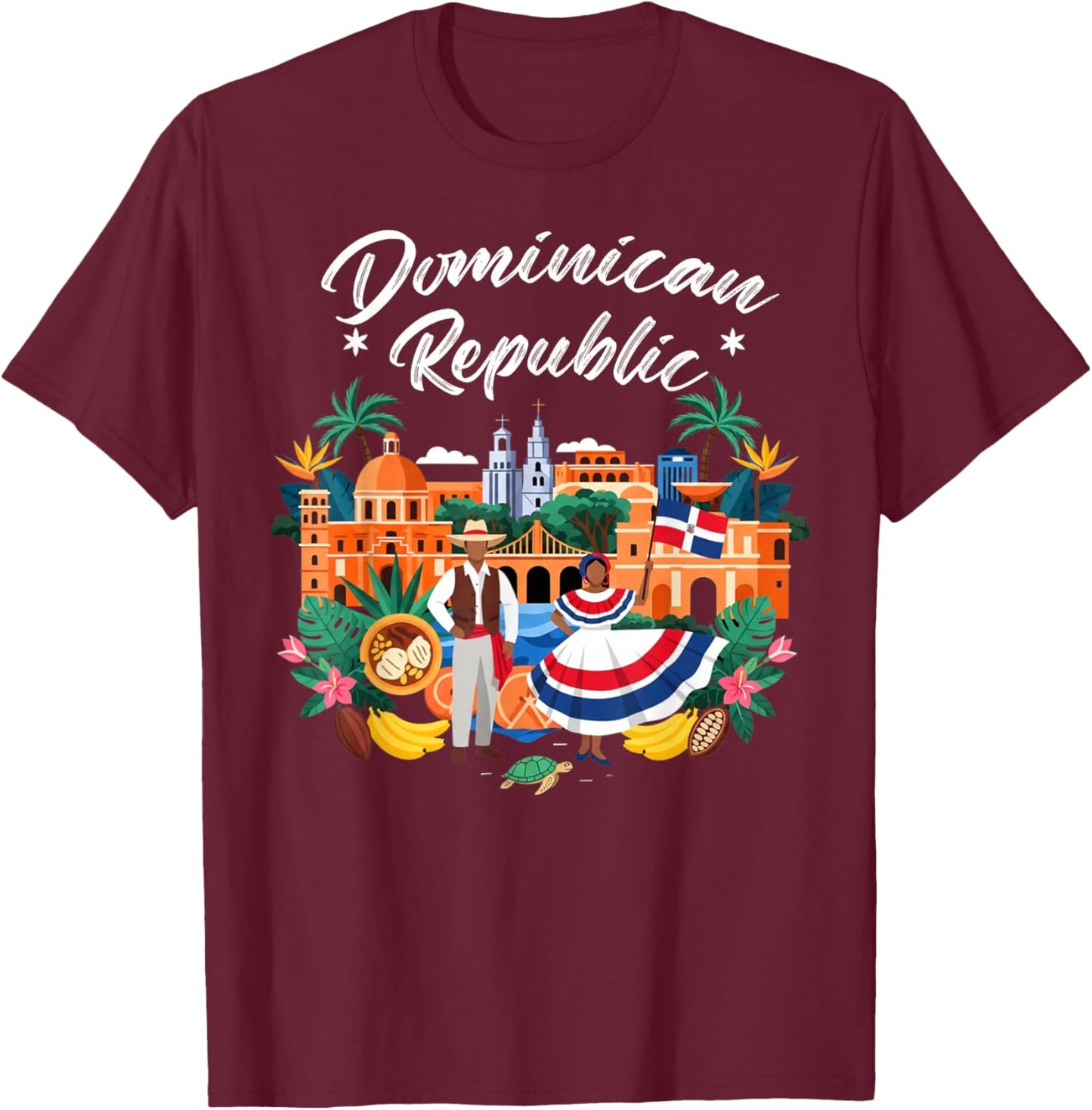 Dominican Flag Idea Kids Latin Heritage República Dominicana T-Shirt - T-Shirt | Maroon