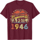 80 Limited Edition 1946 One of a Kind April 80th Birthday T-Shirt - T-Shirt | Maroon