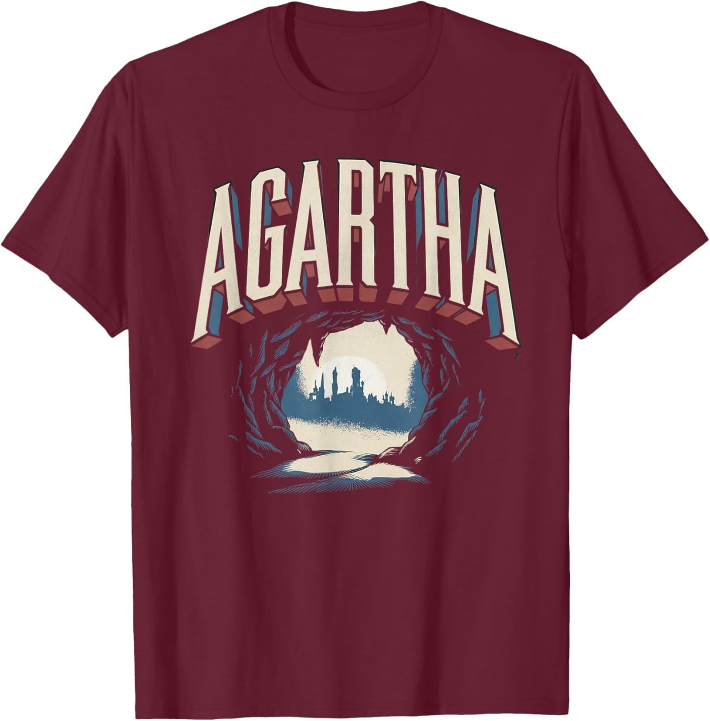Agartha City UFO Conspiracy Theory Sci Fi Gaming T-Shirt - T-Shirt | Maroon