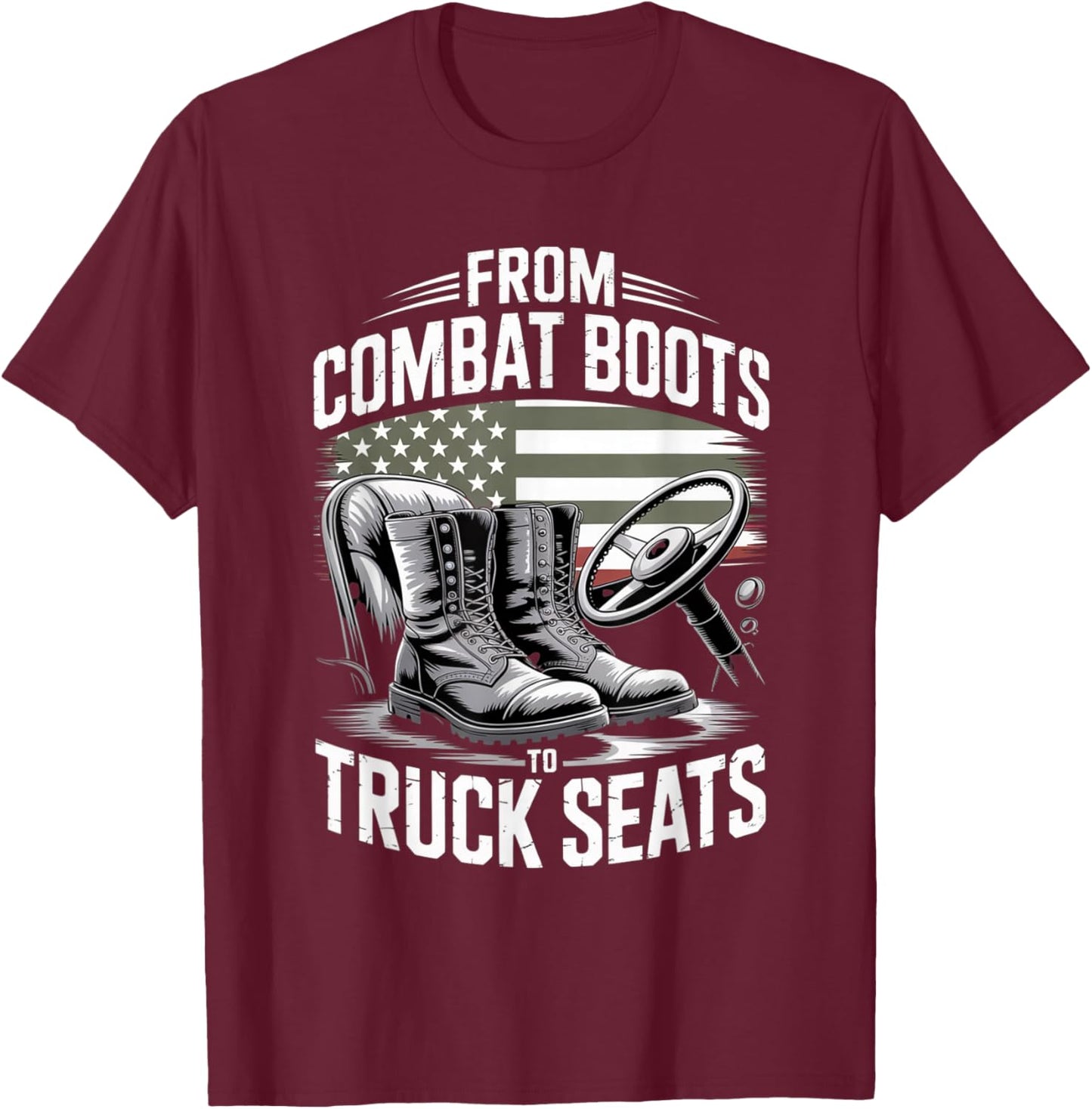 Truck Driver 18 Wheeler Semi Truck T-Shirt - T-Shirt | Maroon