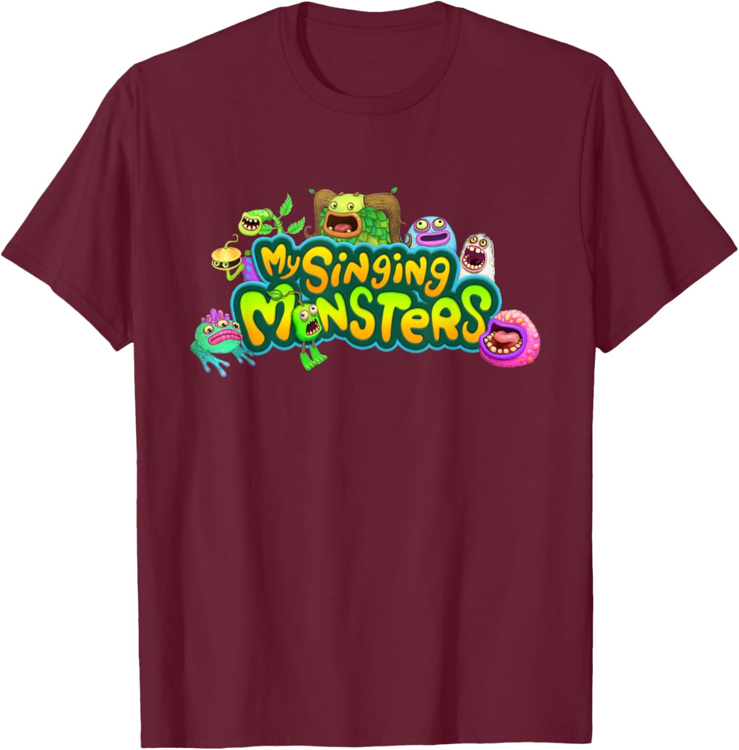 Singing Monsters Plush Robots Costume for Kids Boys, Girls T-Shirt - T-Shirt | Maroon
