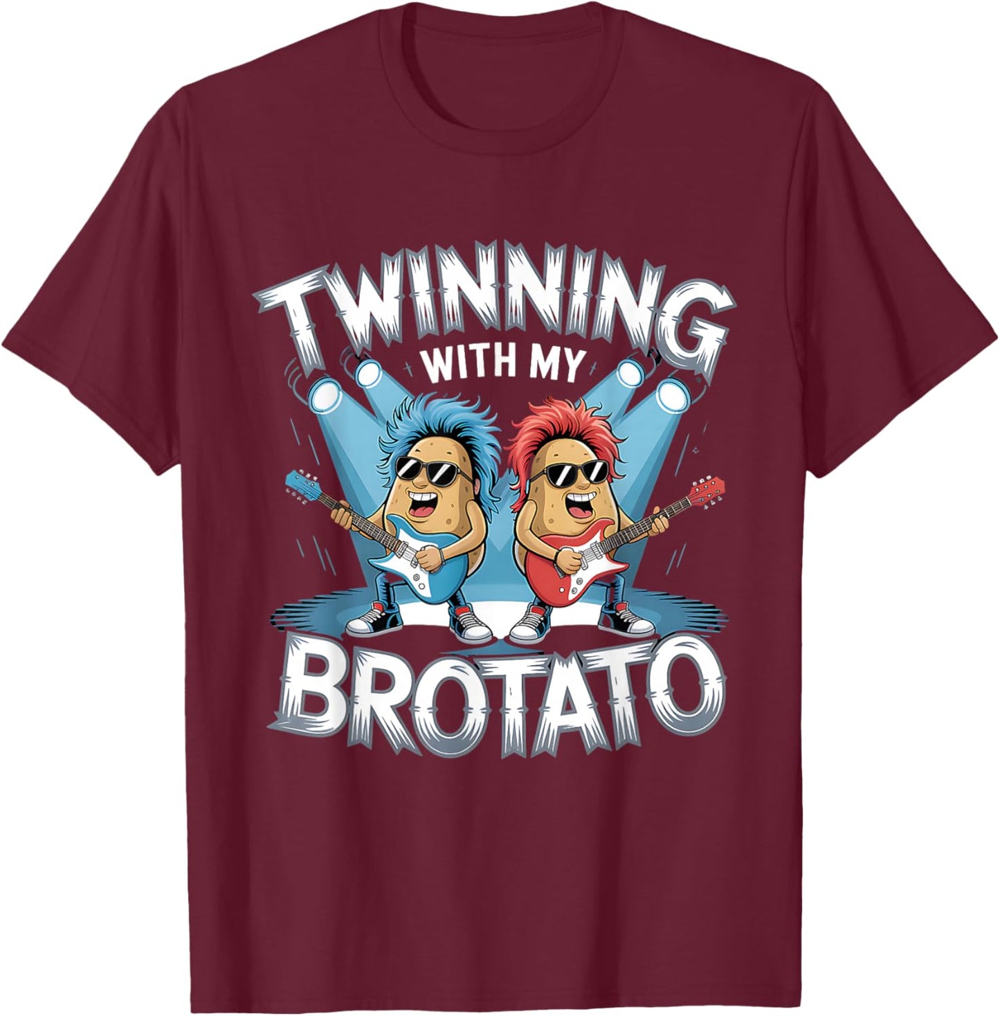 Twinning with My Brotato T-Shirt - T-Shirt | Maroon