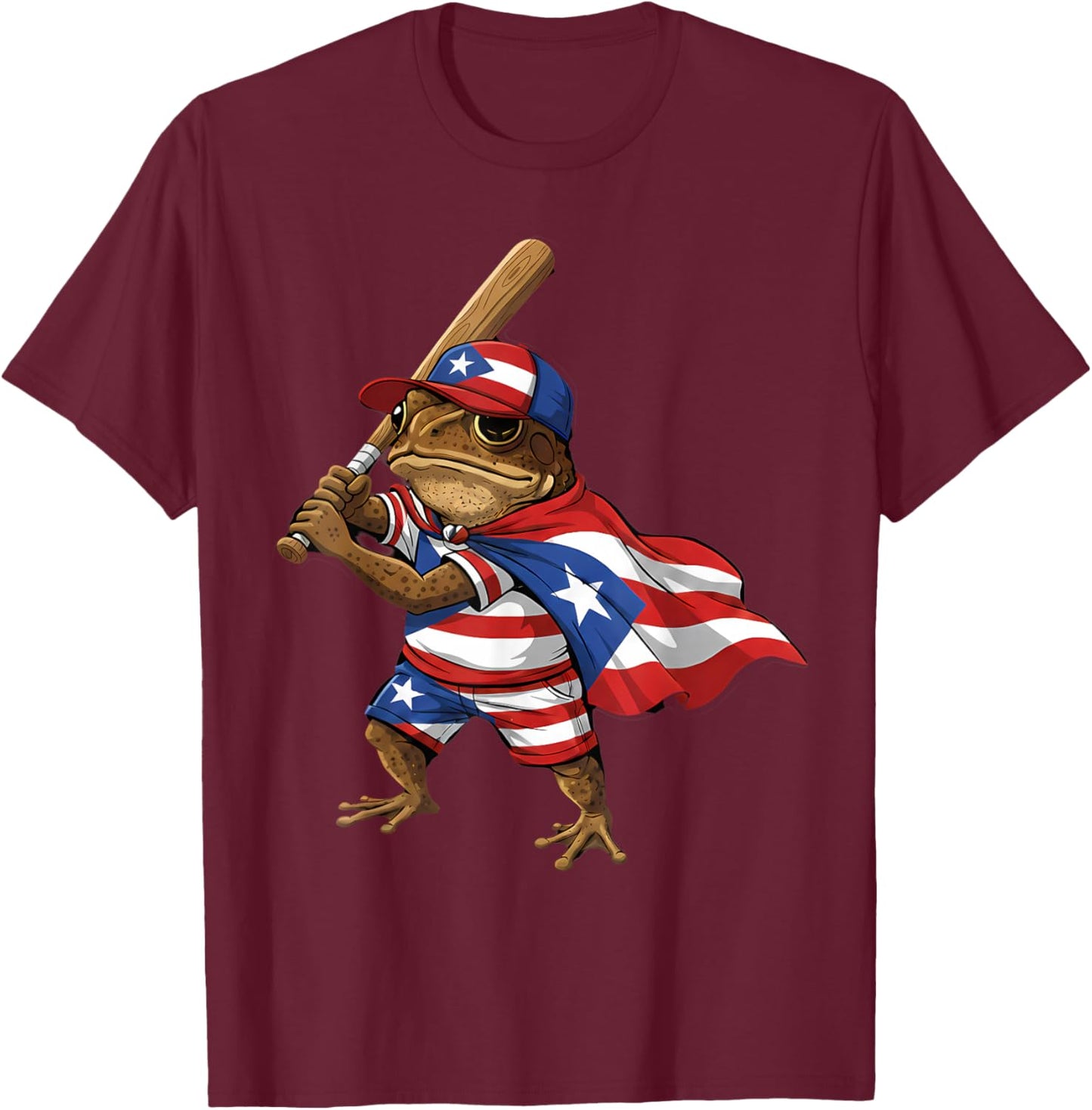 Coqui Frog Puerto Rico Flag Puerto Rican Taino Boricua T-Shirt - T-Shirt | Maroon