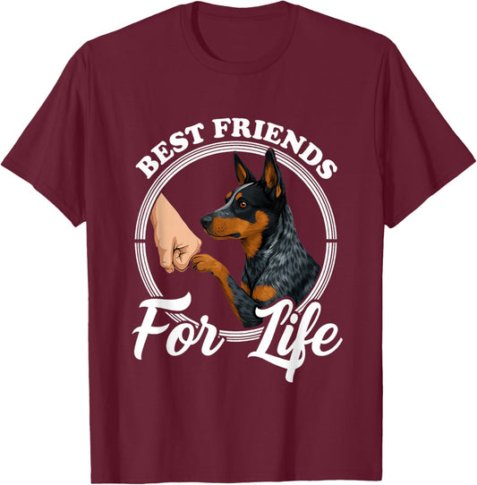 Blue Heeler Dog Lover Design Beautiful Australian Cattle Dog T-Shirt - T-Shirt | Maroon
