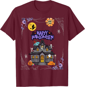 Trick-or-Treat Manor T-Shirt - T-Shirt | Maroon