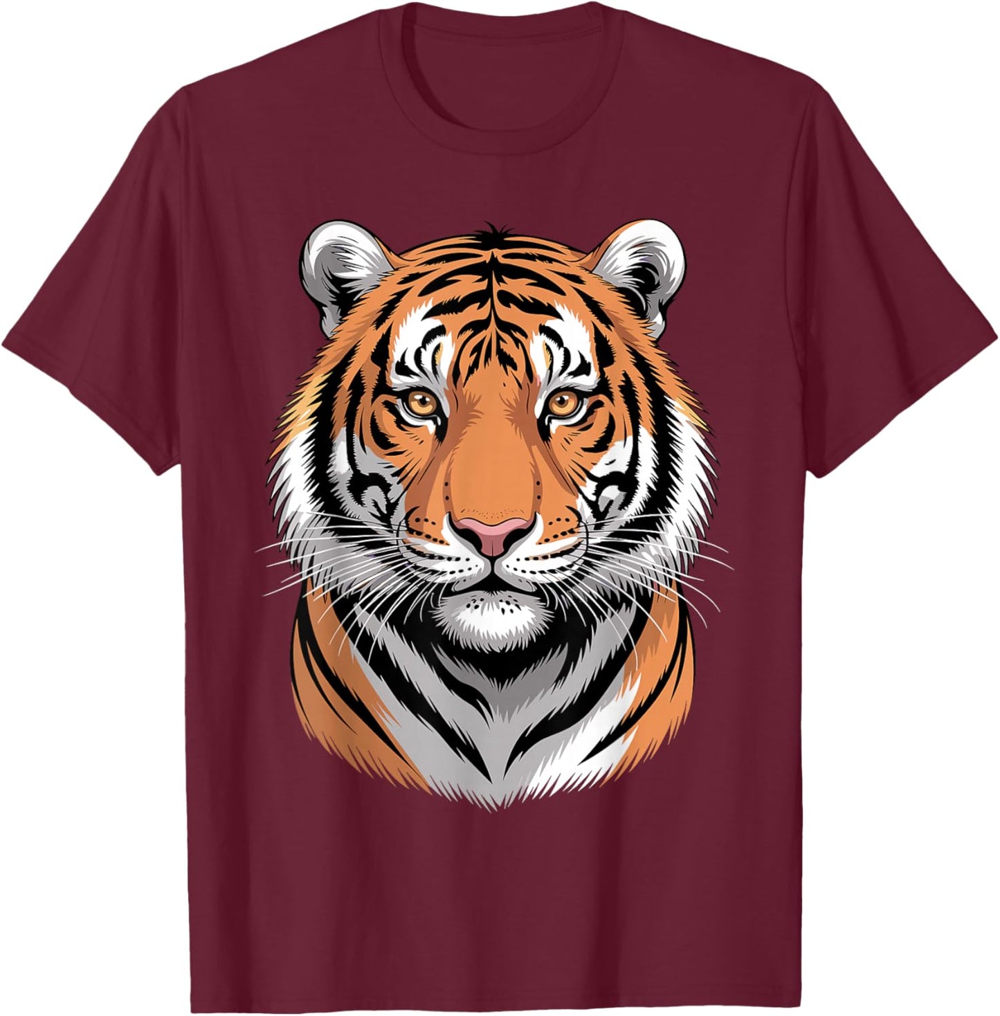 Cool Tiger Design Women Siberian Tiger Lover Tiger T-Shirt - T-Shirt | Maroon