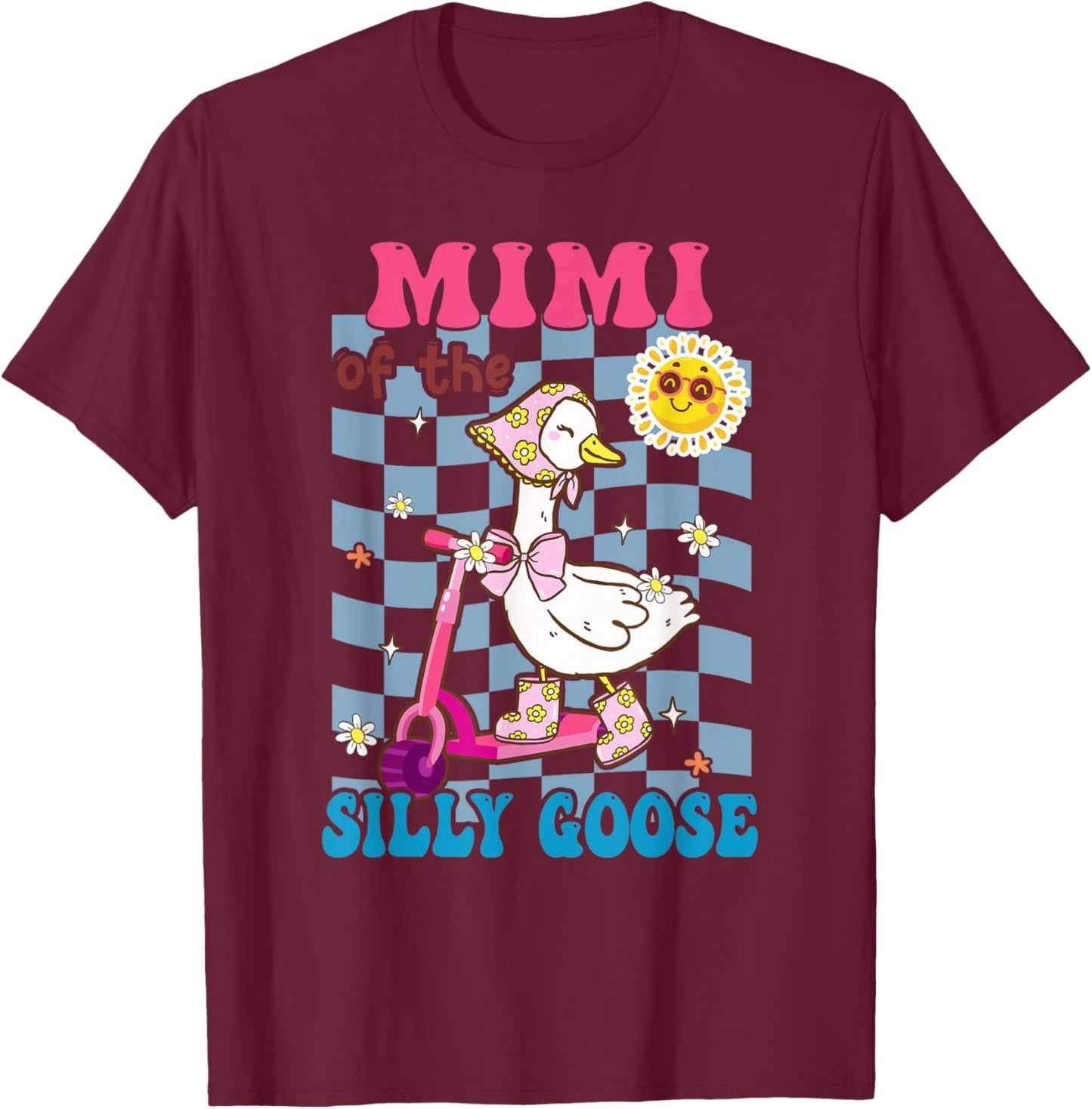 Mimi of The Silly Goose First Birthday Family Matching T-Shirt - T-Shirt | Maroon