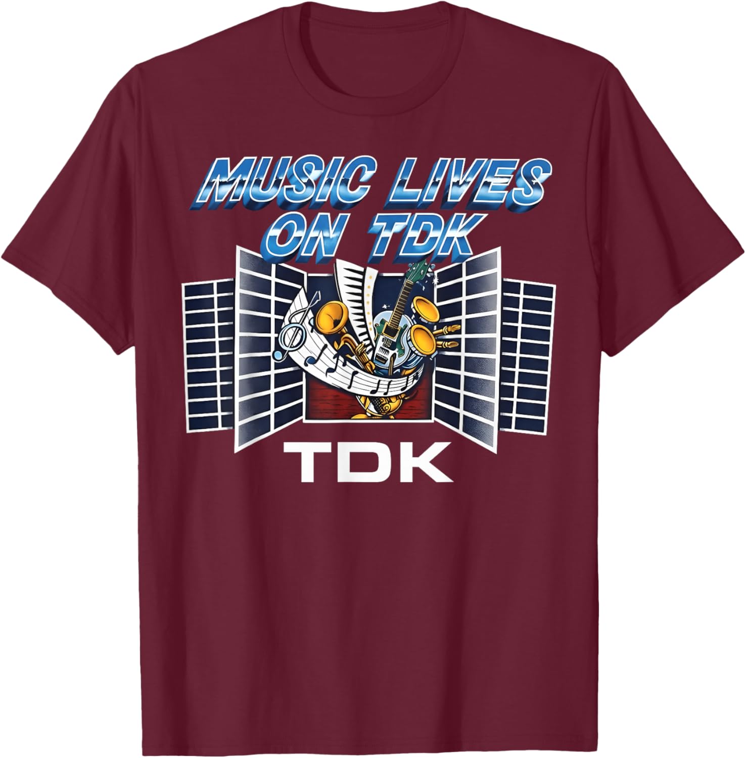 Vintage 80s TDK T-Shirt - T-Shirt | Maroon