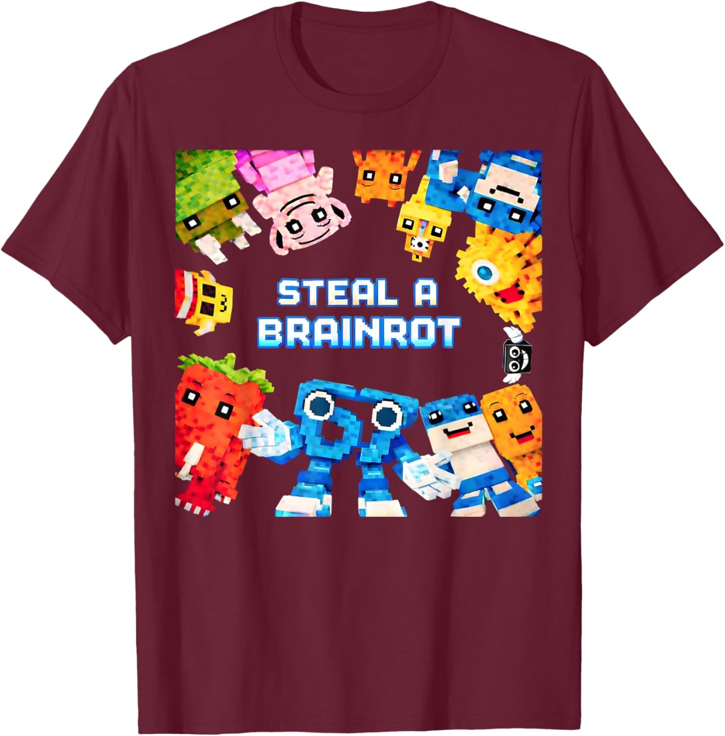 Steal A Brainrot Funny 67 Birthday Boy Meme Gifts for Kids T-Shirt - T-Shirt | Maroon