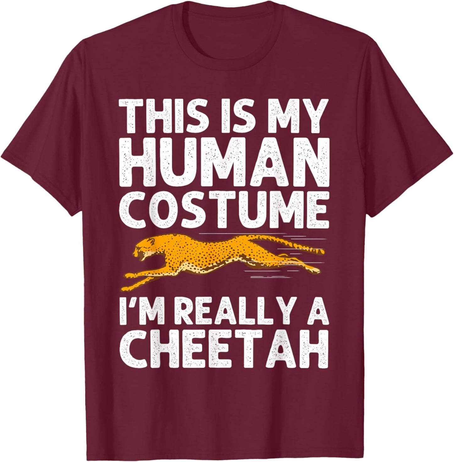 Cool Cheetah Art Women Kid Zoo Animal Safari Cheetah T-Shirt - T-Shirt | Maroon