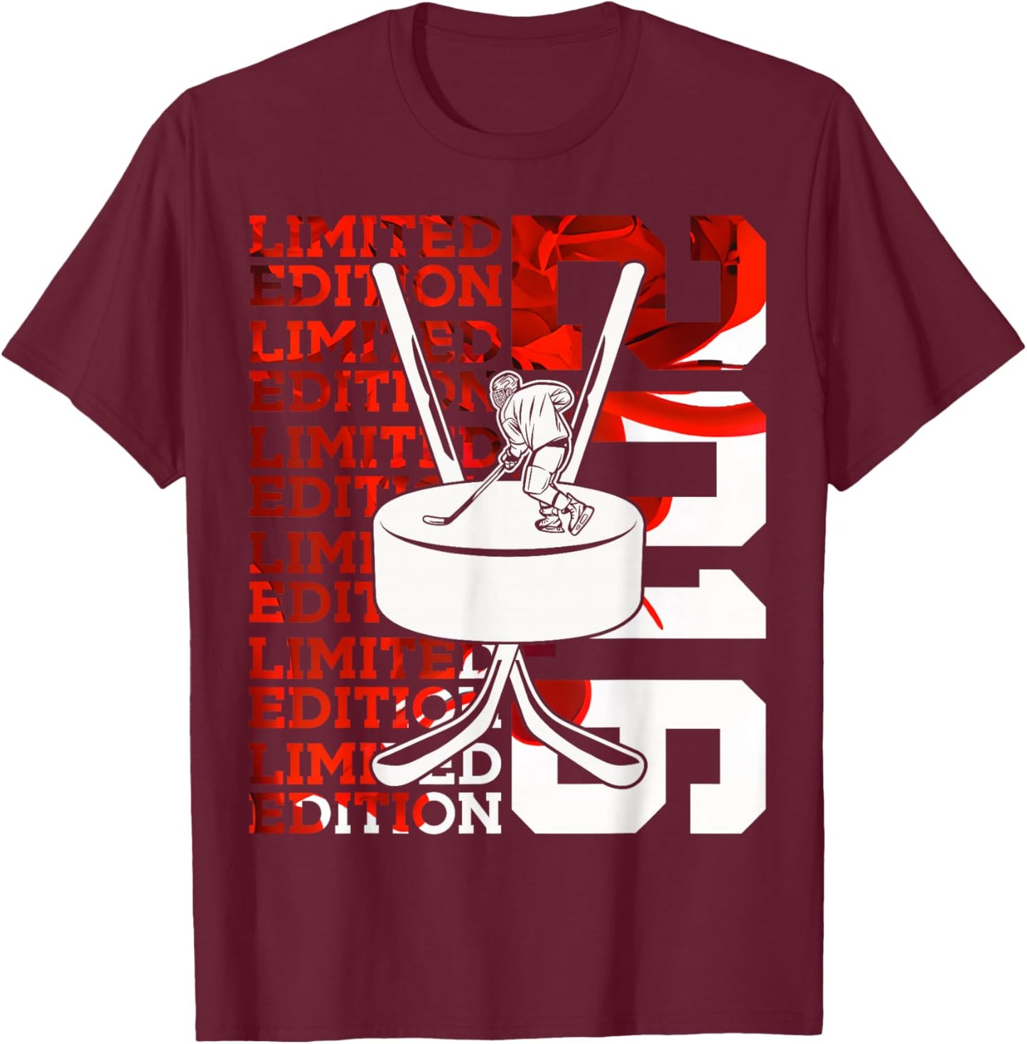 Limited Edition 2016 ICE Hockey 10TH Birthday T-Shirt - T-Shirt | Maroon