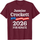 Jasmine Crockett 2026 for US Senate Texas TX Democrat T-Shirt - T-Shirt | Maroon