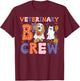Veterinary Boo Crew Veterinarian Vet Tech Spooky Halloween T-Shirt - T-Shirt | Maroon