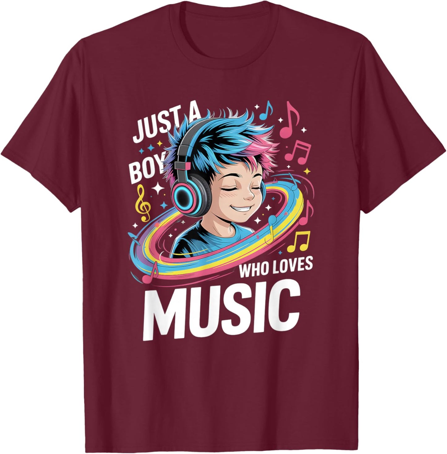 Boys Music T-Shirt - T-Shirt | Maroon