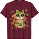 Cute Squirrel St Patricks Day Shamrock Squirrel Rock Lovers T-Shirt - T-Shirt | Maroon