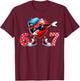 67 Meme 6 7 Heart Dabbing Six Seven Valentines Day Boys Kids T-Shirt - T-Shirt | Maroon
