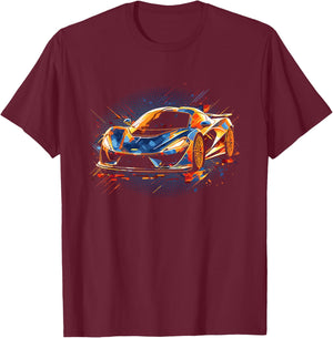 Kids Sports Car Supercar T-Shirt - T-Shirt | Maroon