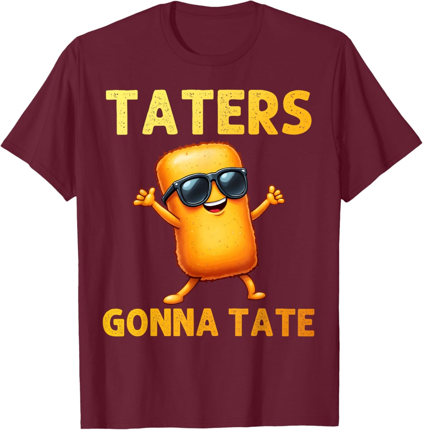 Best Tater Tot Art Women Kids Potato Tater Tot Lover T-Shirt - T-Shirt | Maroon