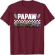 Papaw Retro Monster Truck Family Crew Birthday Matching T-Shirt - T-Shirt | Maroon
