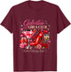 Galentine Girls Club Ladies Celebrating Martini Glass Party T-Shirt - T-Shirt | Maroon