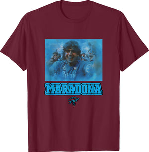 Maradona Napoli Sonrisa T-Shirt - T-Shirt | Maroon