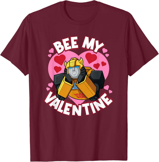 Transformers Valentine's Day Bumblebee Bee My Valentine T-Shirt - T-Shirt | Maroon
