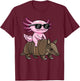 Cute Armadillo Axolotl Graphic Animal Lover Kids Boys T-Shirt - T-Shirt | Maroon