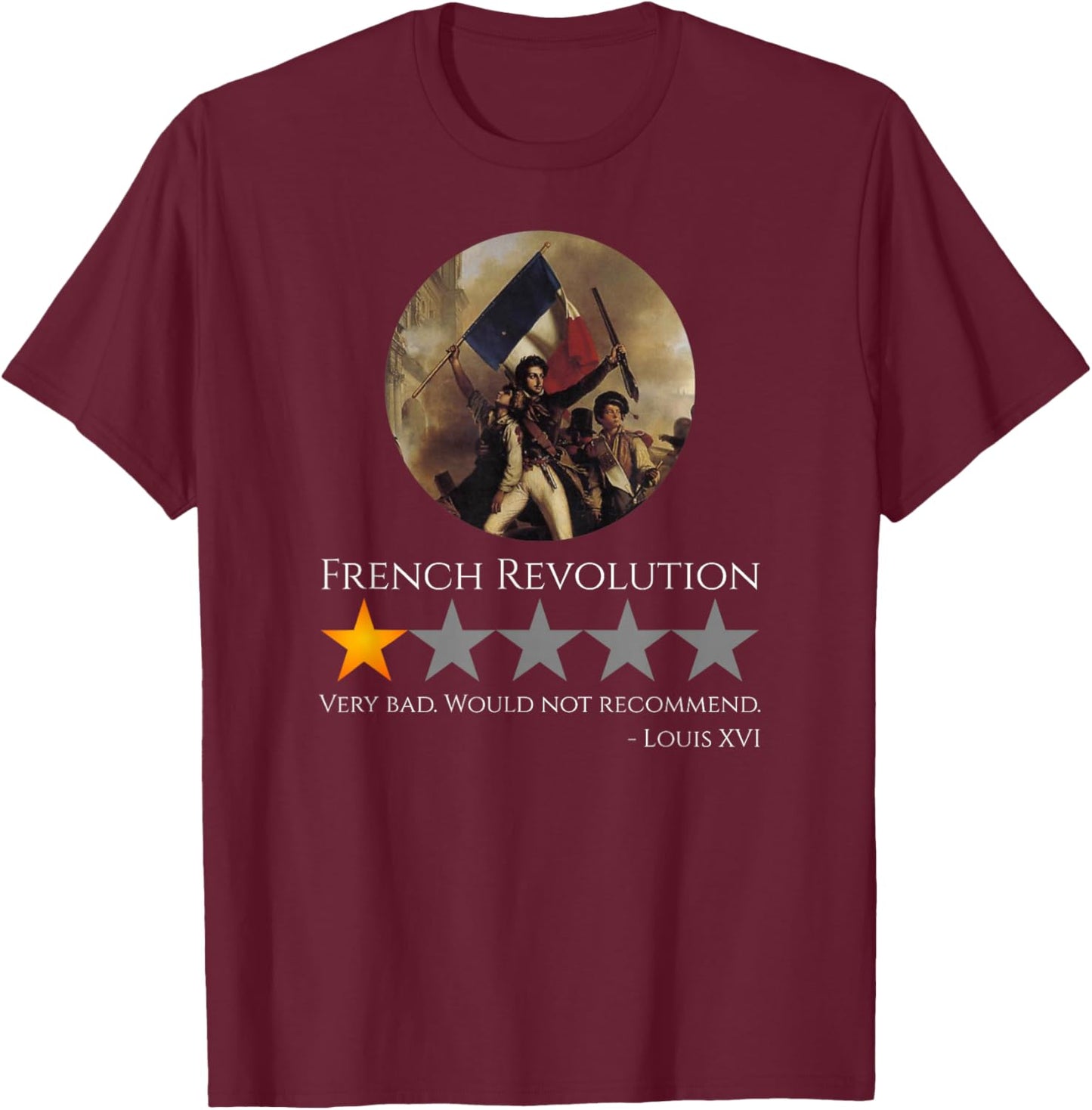 Louis XVI - French Revolution Meme - History of France T-Shirt - T-Shirt | Maroon