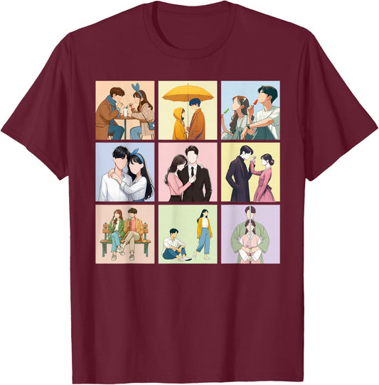 Kdrama Fangirl Merch Korean Drama Lover Kawaii South Korea T-Shirt - T-Shirt | Maroon