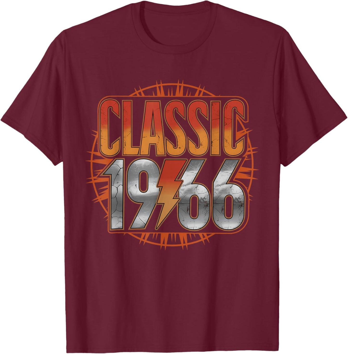 Classic 1966 for 60 Years Old Men Women 60th Birthday Rock T-Shirt - T-Shirt | Maroon