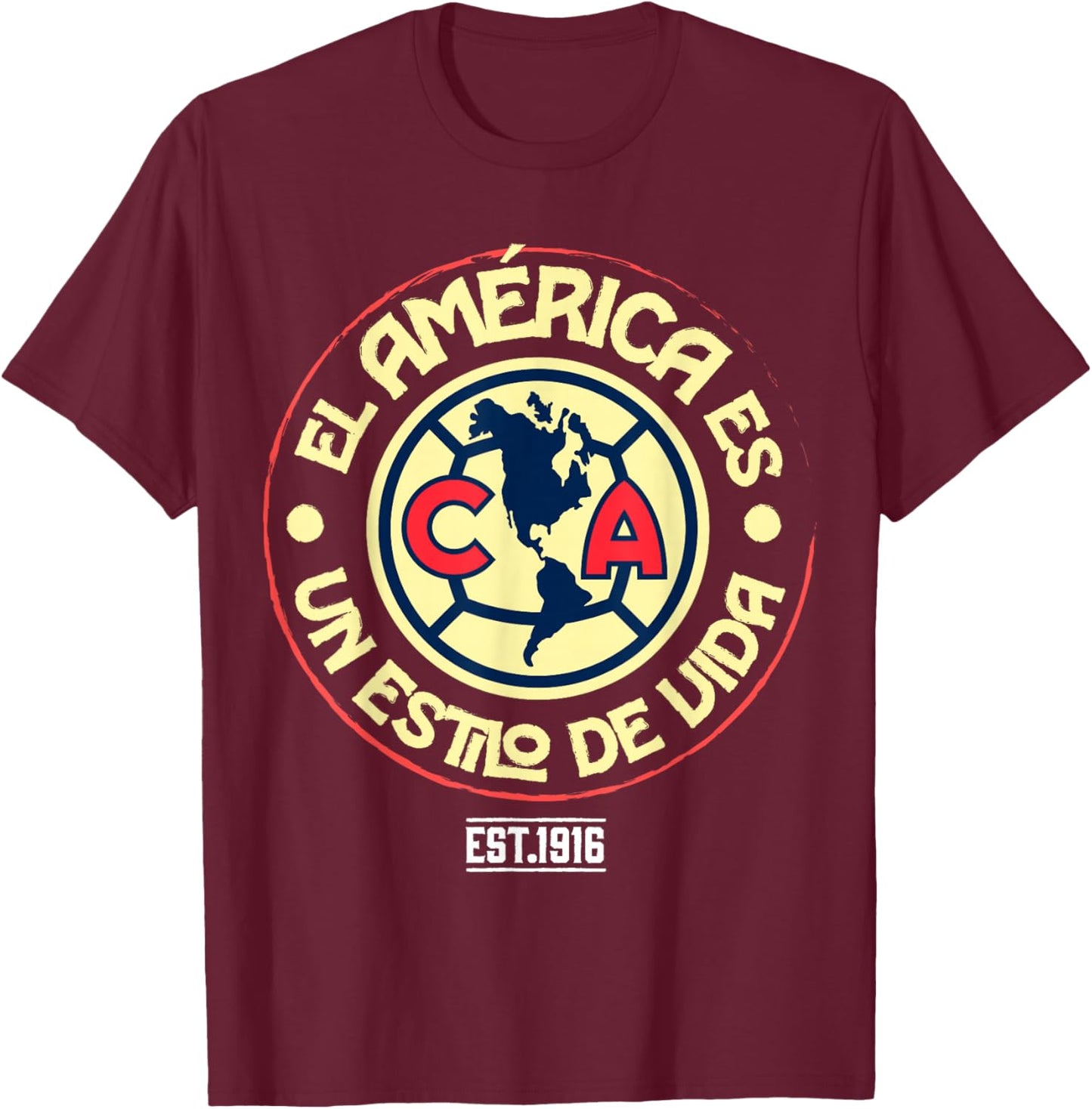 Club America — Soccer is a Way of Life T-Shirt - T-Shirt | Maroon