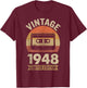 Vintage 1948 Retro Cassette 78th Birthday Gift Women T-Shirt - T-Shirt | Maroon