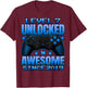 Level 7 Unlocked 7 Year Old Gifts for Boys 7th Birthday Boy T-Shirt - T-Shirt | Maroon