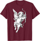 Retro Cherub Angel Cupid Vintage Aesthetic Valentine Day T-Shirt - T-Shirt | Maroon