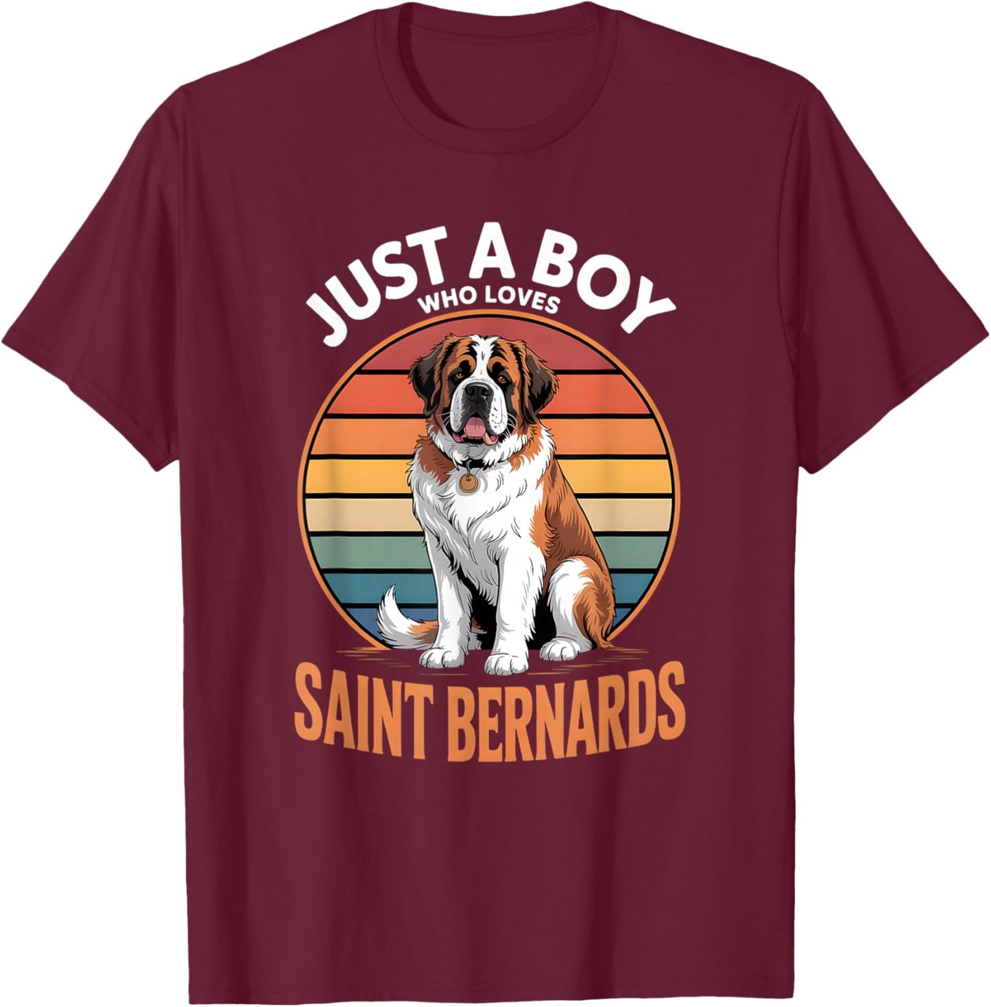 Boys Saint Bernard T-Shirt - T-Shirt | Maroon