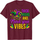 Thick Thighs Mardi Gras Vibes Masked Mardi Gras Men Women T-Shirt - T-Shirt | Maroon