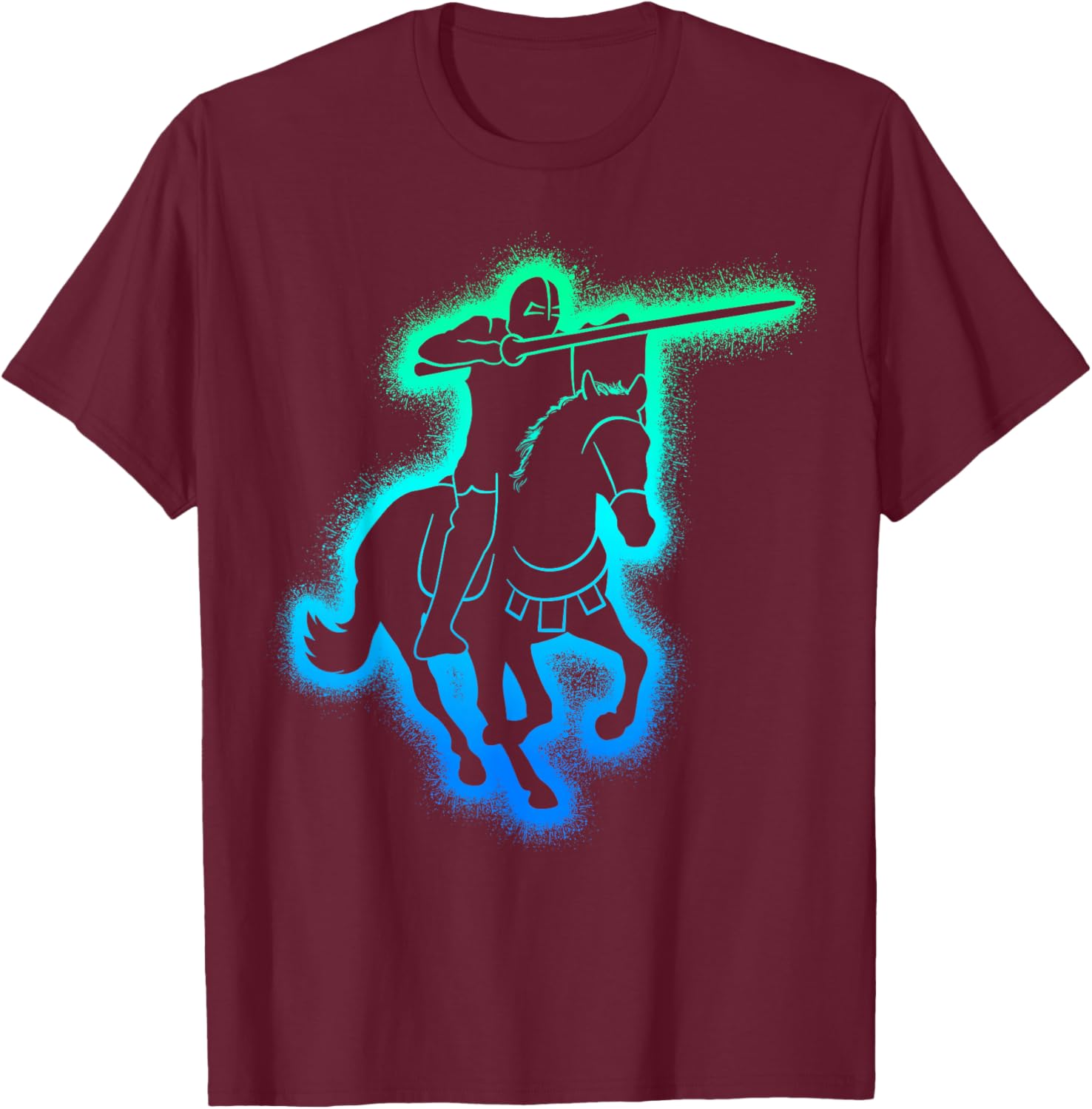 Jousting Knight Joust Men Kids Boys Medieval T-Shirt - T-Shirt | Maroon