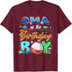 Oma of The Birthday Boy Fishing Family Matching Bday T-Shirt - T-Shirt | Maroon
