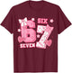 Pink Coquette Bow 67 Six Seven Meme Valentines Day T-Shirt - T-Shirt | Maroon
